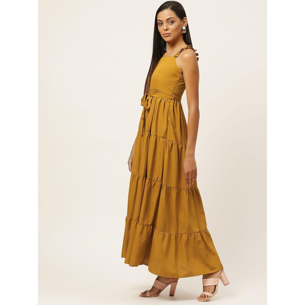 U&F X Styli  Sleeveless Tiered Maxi Dress with Tie Belt-women-clothing-dresses-image-2