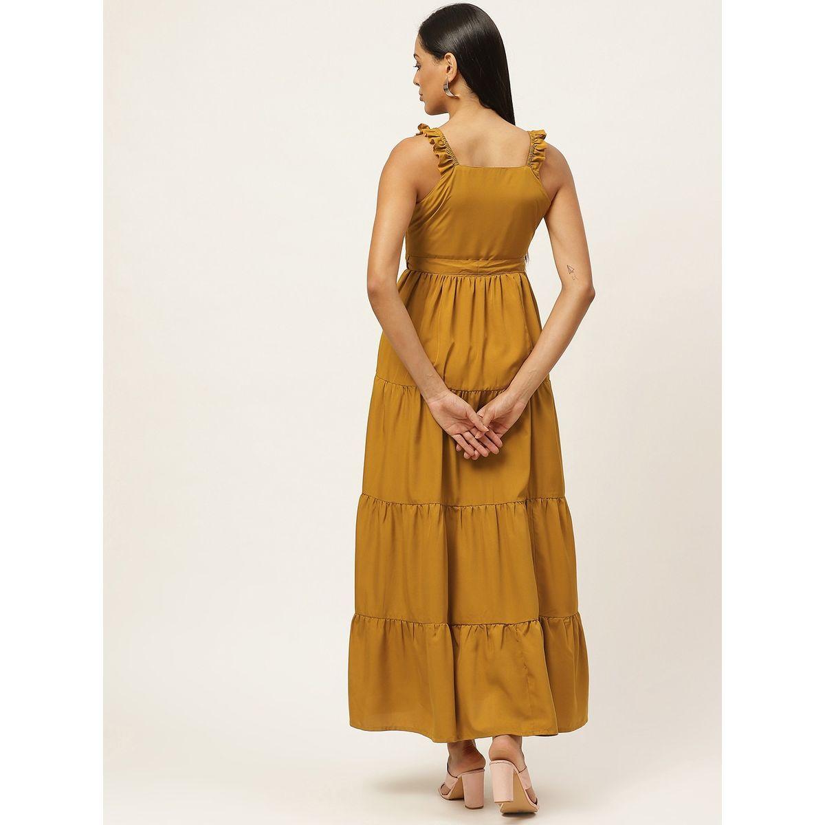U&F X Styli  Sleeveless Tiered Maxi Dress with Tie Belt-women-clothing-dresses-image-3