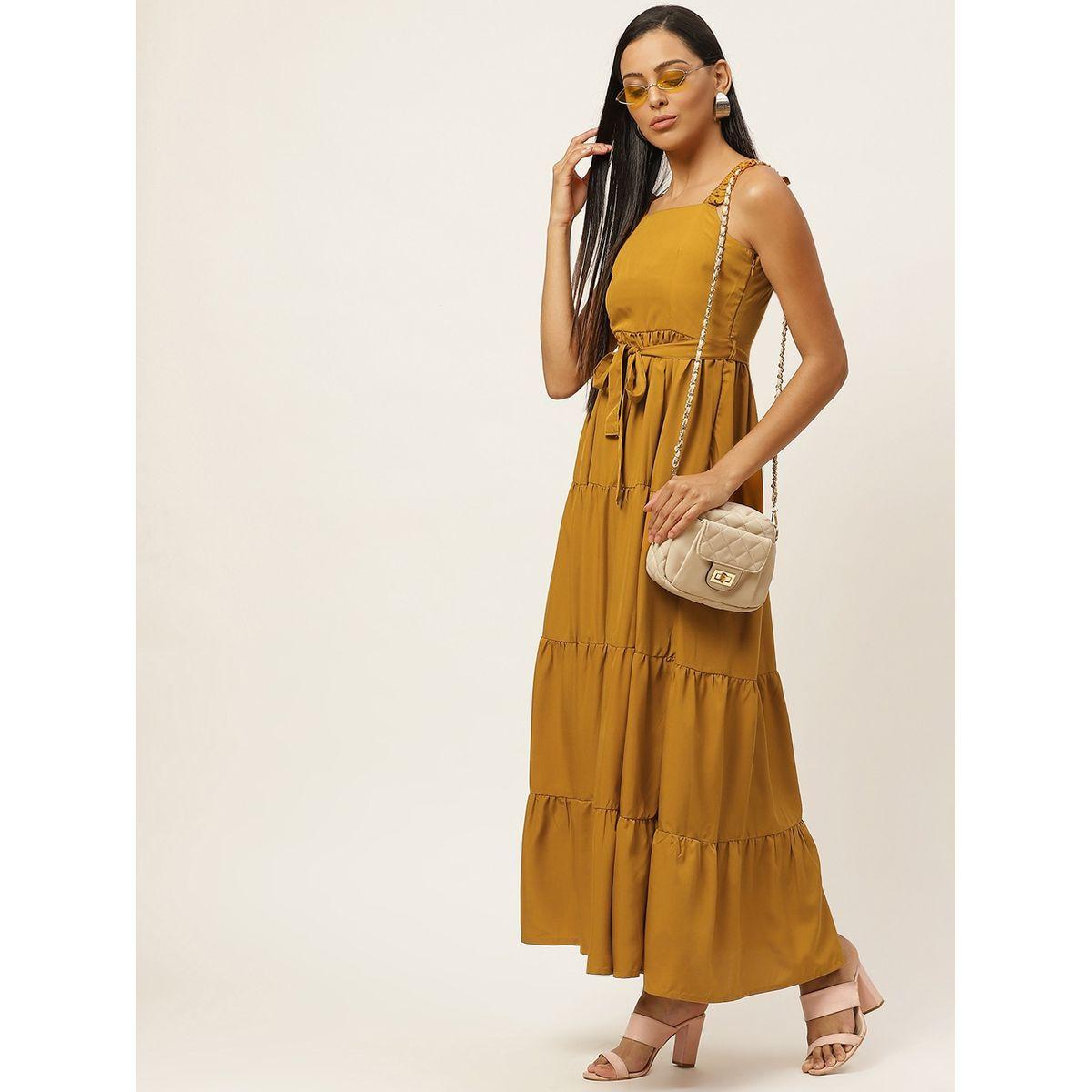 U&F X Styli  Sleeveless Tiered Maxi Dress with Tie Belt-women-clothing-dresses-image-4