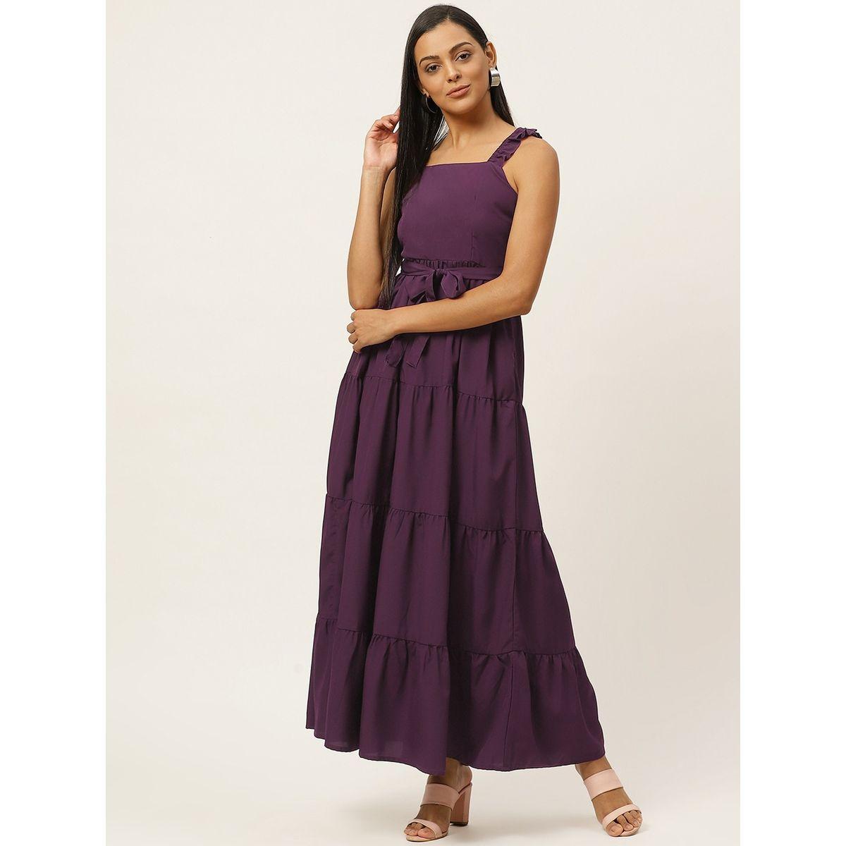 U&F X Styli  Sleeveless Tiered Maxi Dress with Tie Belt-women-clothing-dresses-image-1