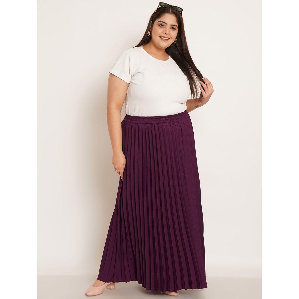 U&F X Styli  Plus Accordion Pleated Maxi Skirt-women-clothing-bottoms-skirts-image-1