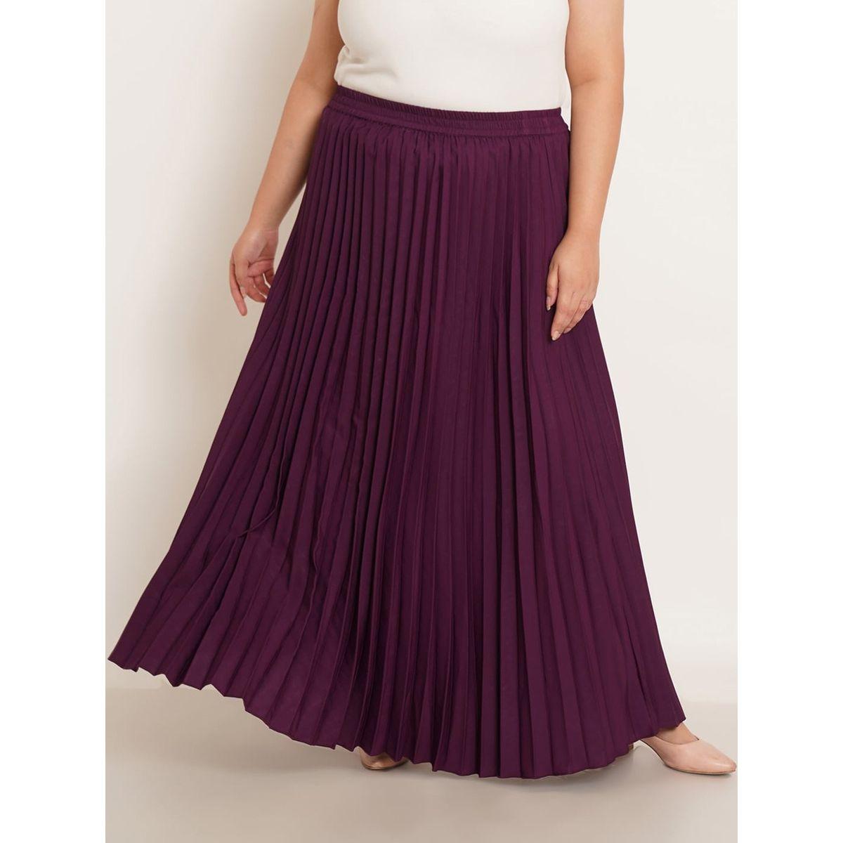 U&F X Styli  Plus Accordion Pleated Maxi Skirt-women-clothing-bottoms-skirts-image-3
