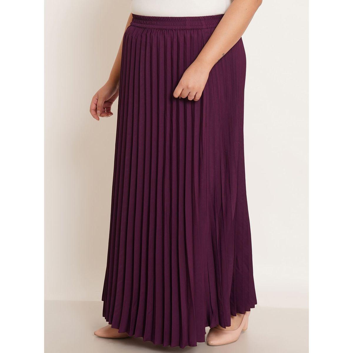 U&F X Styli  Plus Accordion Pleated Maxi Skirt-women-clothing-bottoms-skirts-image-4