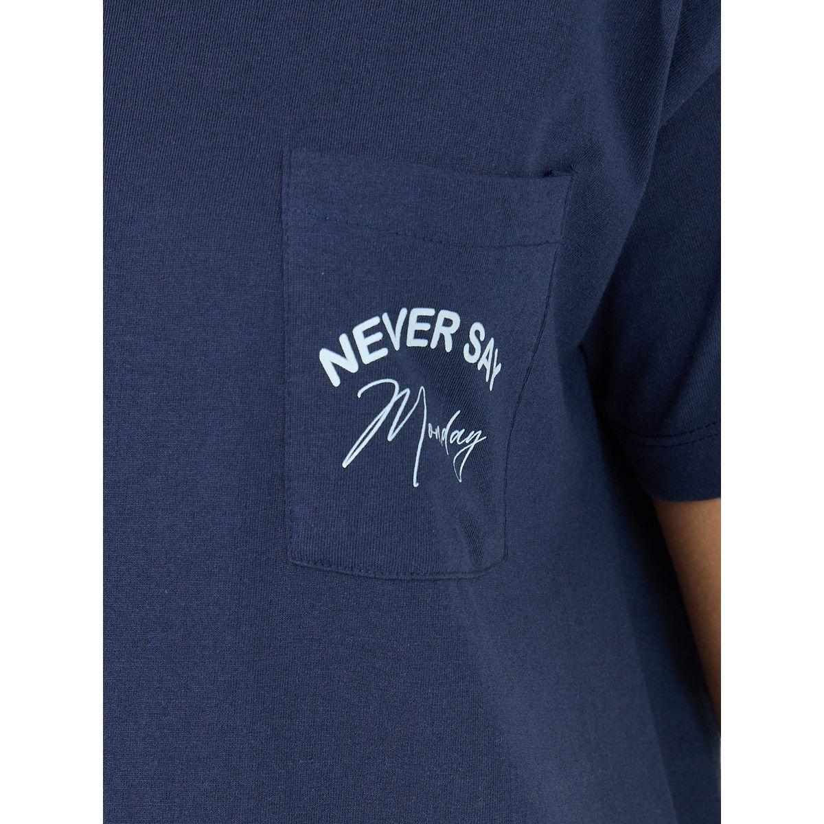 Styli Unwind Slogan Pocket Print T-Shirt & Ruffled Waistband Pyjama Set-women-clothing-nightwear-pyjamas-longsets-image-4