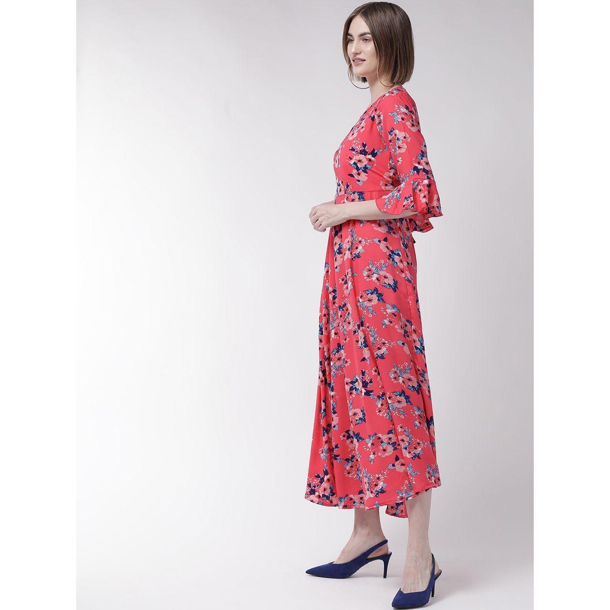 فستان طويل مطبع بزهور مع اكمام بنمط جرس يو آند إف × ستايلي-women-clothing-dresses-image-4
