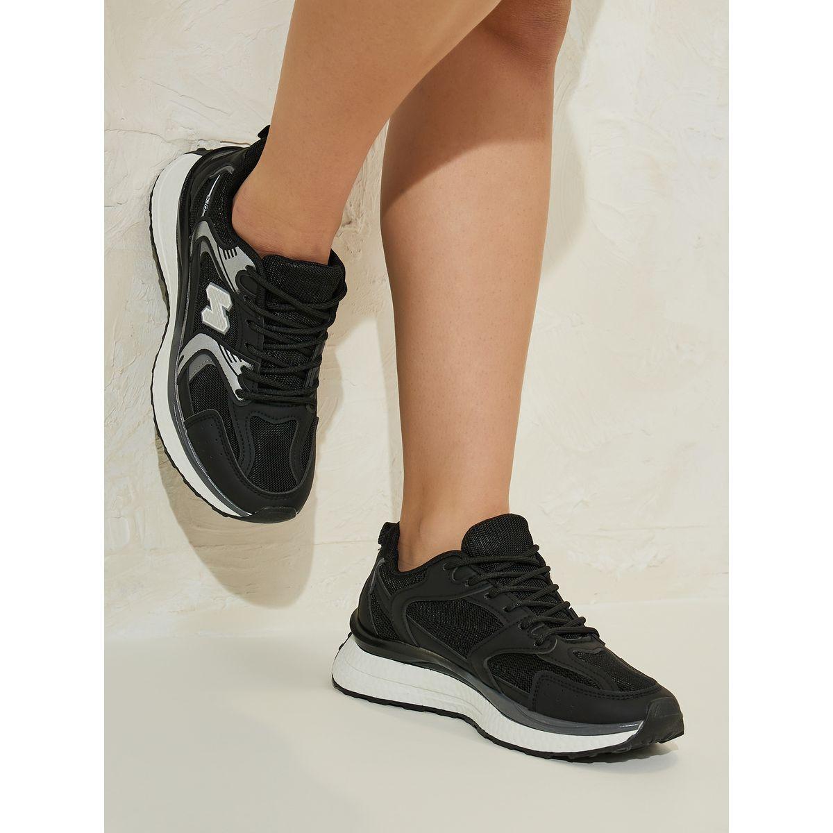 Styli Lace Up Printed Panel Sneakers-women-shoes-sneakers-image-1