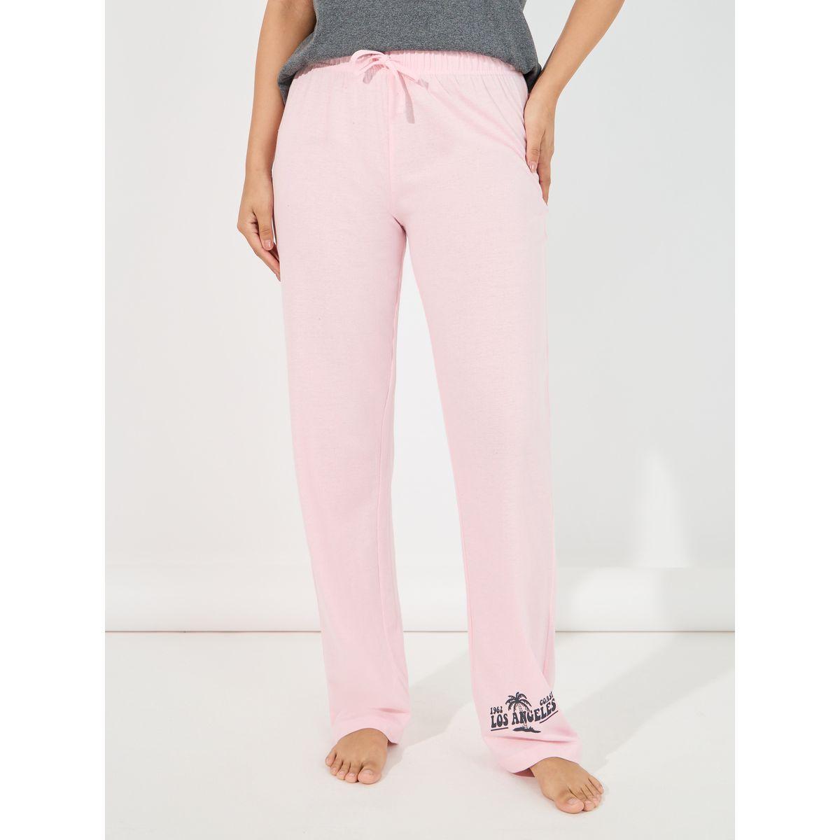 Styli Unwind Sunshine LA Print Dropped Shoulder T-Shirt & Pyjama Set-women-clothing-nightwear-pyjamas-longsets-image-6