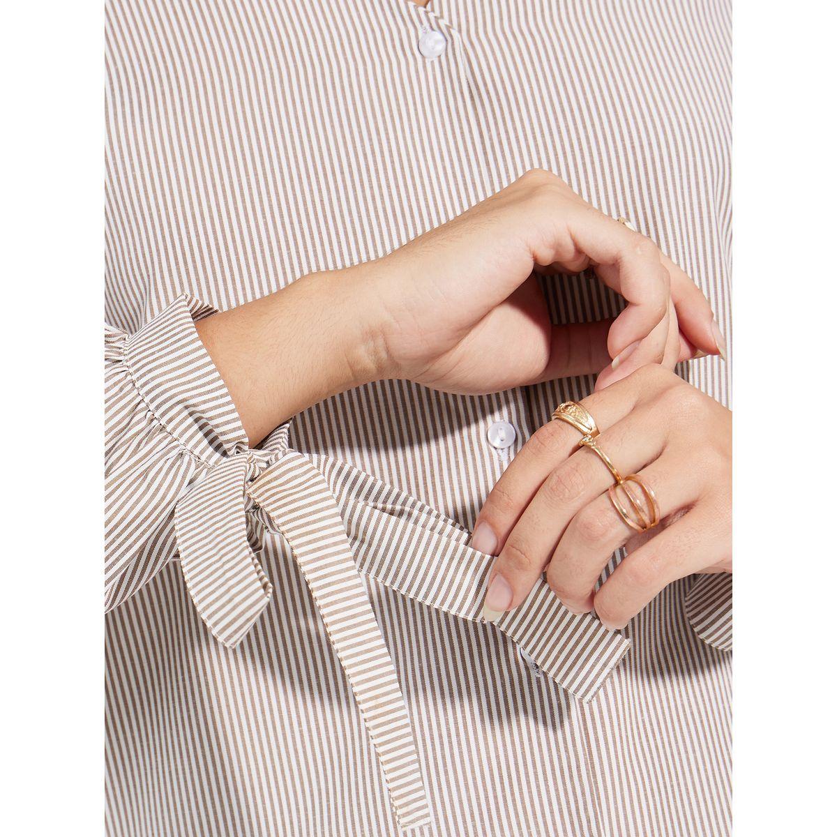 بلوزة مخططة مع اكمام طويلة بأربطة-women-clothing-shirtsandblouses-blouses-image-3