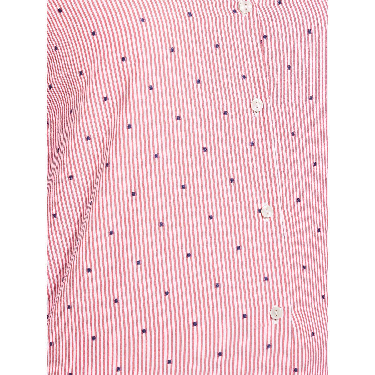 بلوزة مخططة بقصة مريحة وطبعات صغيرة-women-clothing-shirtsandblouses-shirts-image-4
