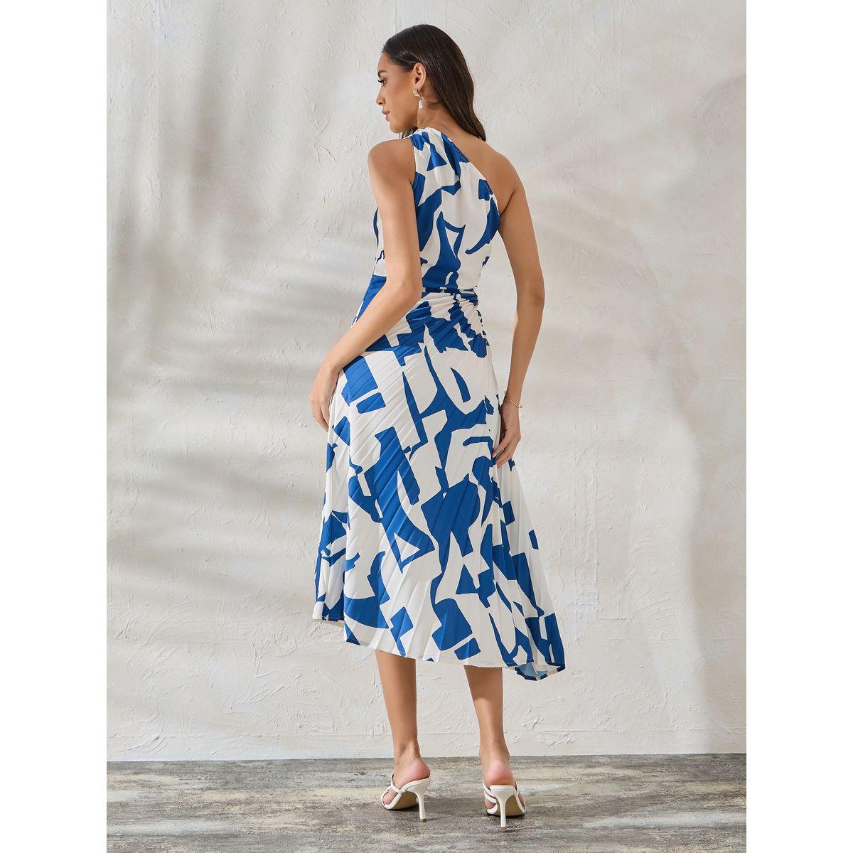 Styli Limited Abstract Print One Shoulder Neck Gathered Midi Dress-women-clothing-dresses-image-5