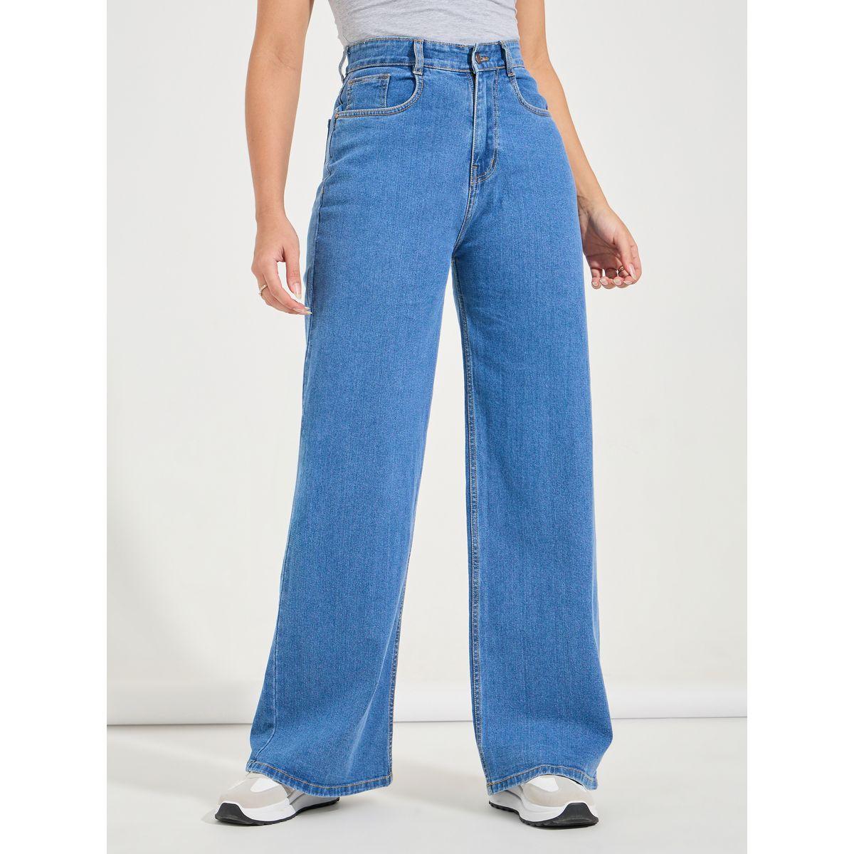 جينز بقصة ارجل واسعة مع خصر عالي-women-clothing-bottoms-jeans-image-2