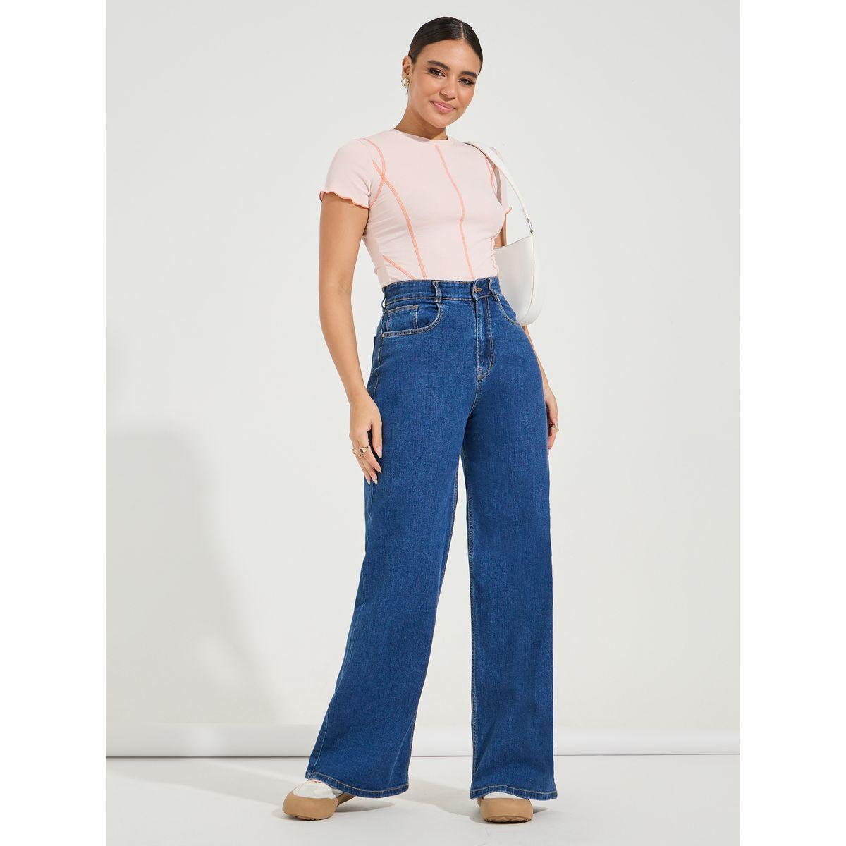 Styli Basic High Rise Full Length Wide Leg Jeans-women-clothing-bottoms-jeans-image-1