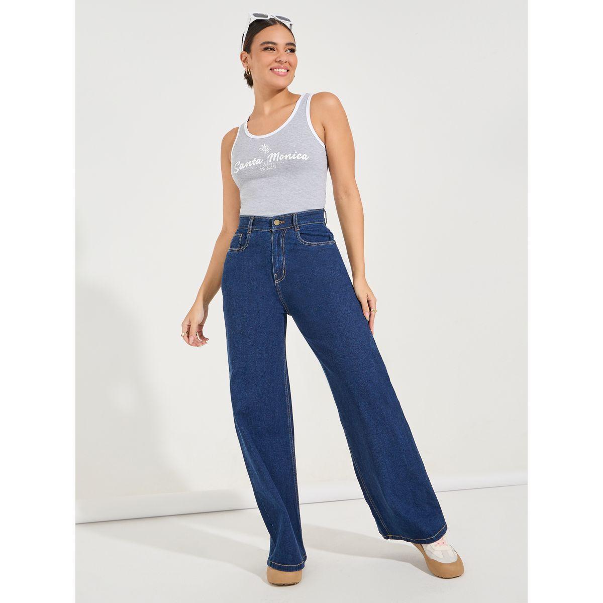 Styli Basic High Rise Full Length Wide Leg Jeans-women-clothing-bottoms-jeans-image-1