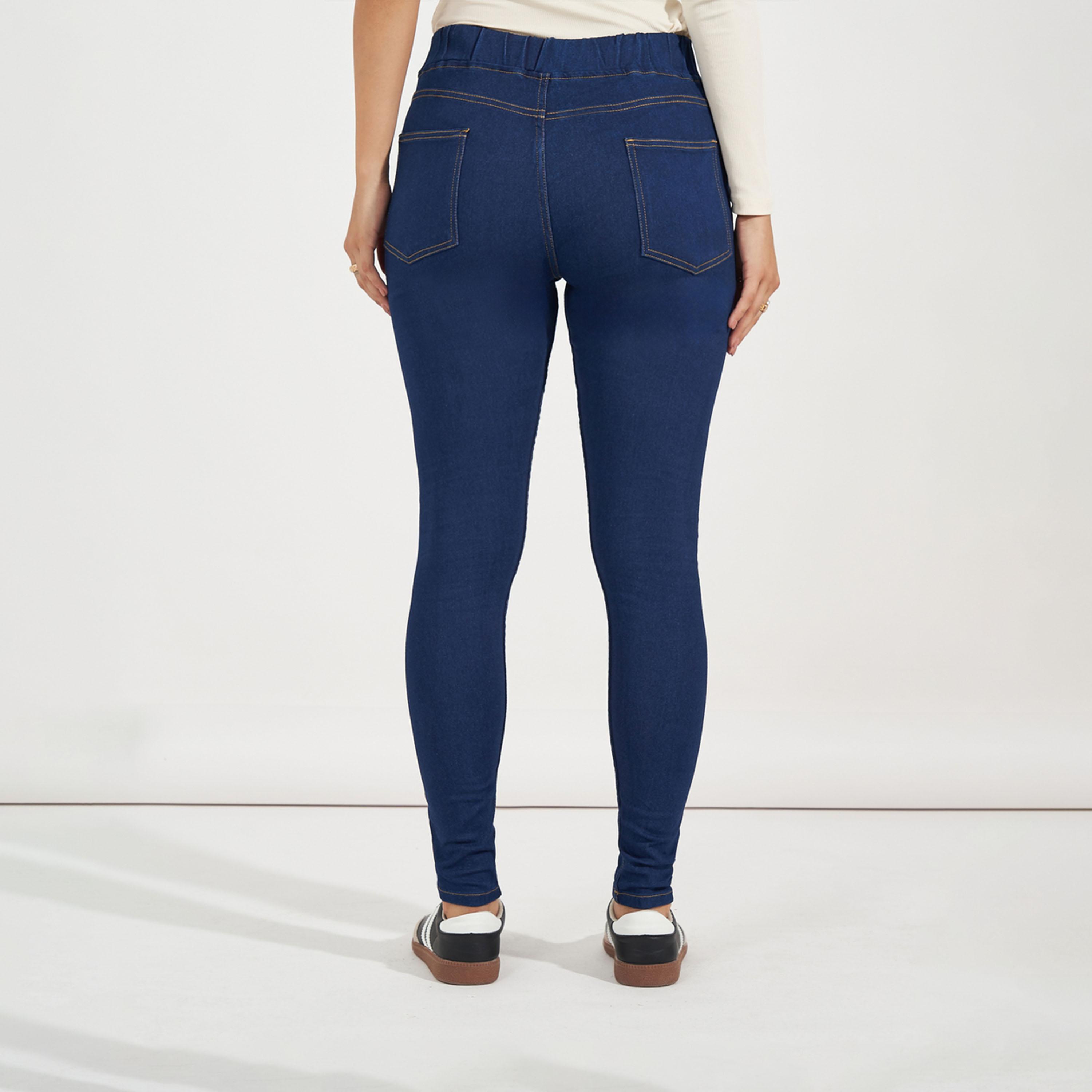 Styli Solid High Rise Skinny Fit Jeggings With Pockets-women-clothing-bottoms-jeans-image-4