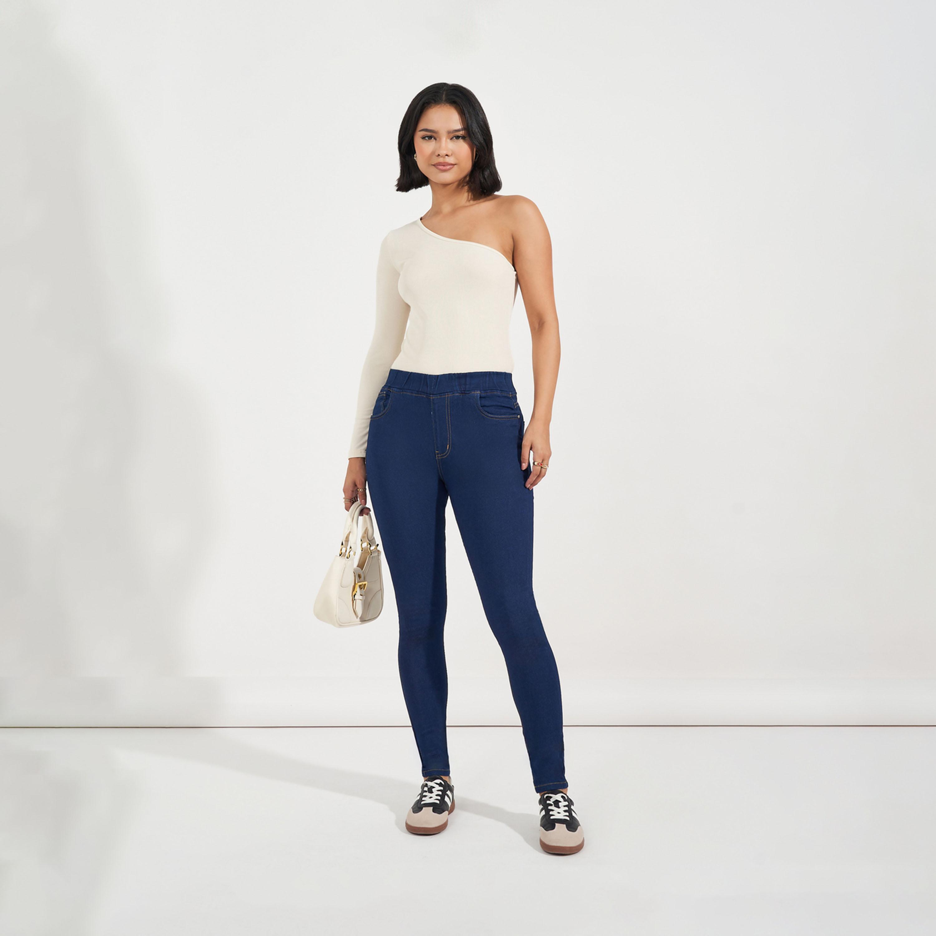 Styli Solid High Rise Skinny Fit Jeggings With Pockets-women-clothing-bottoms-jeans-image-6