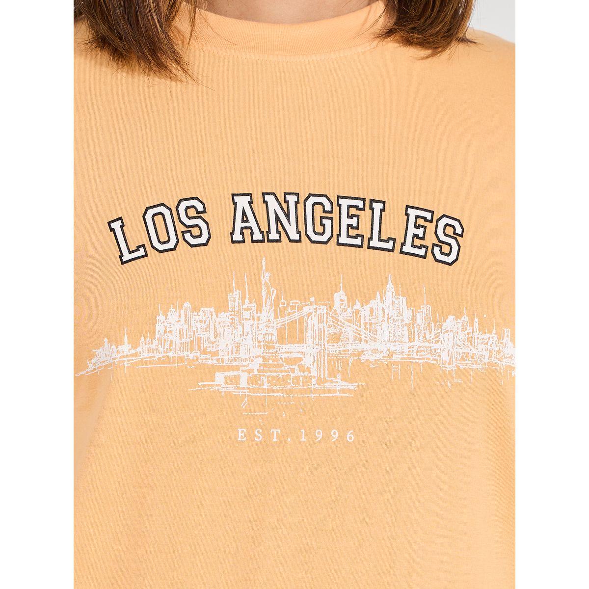 Styli Regular Fit Los Angeles Slogan Print T-Shirt-women-clothing-tshirts-image-4