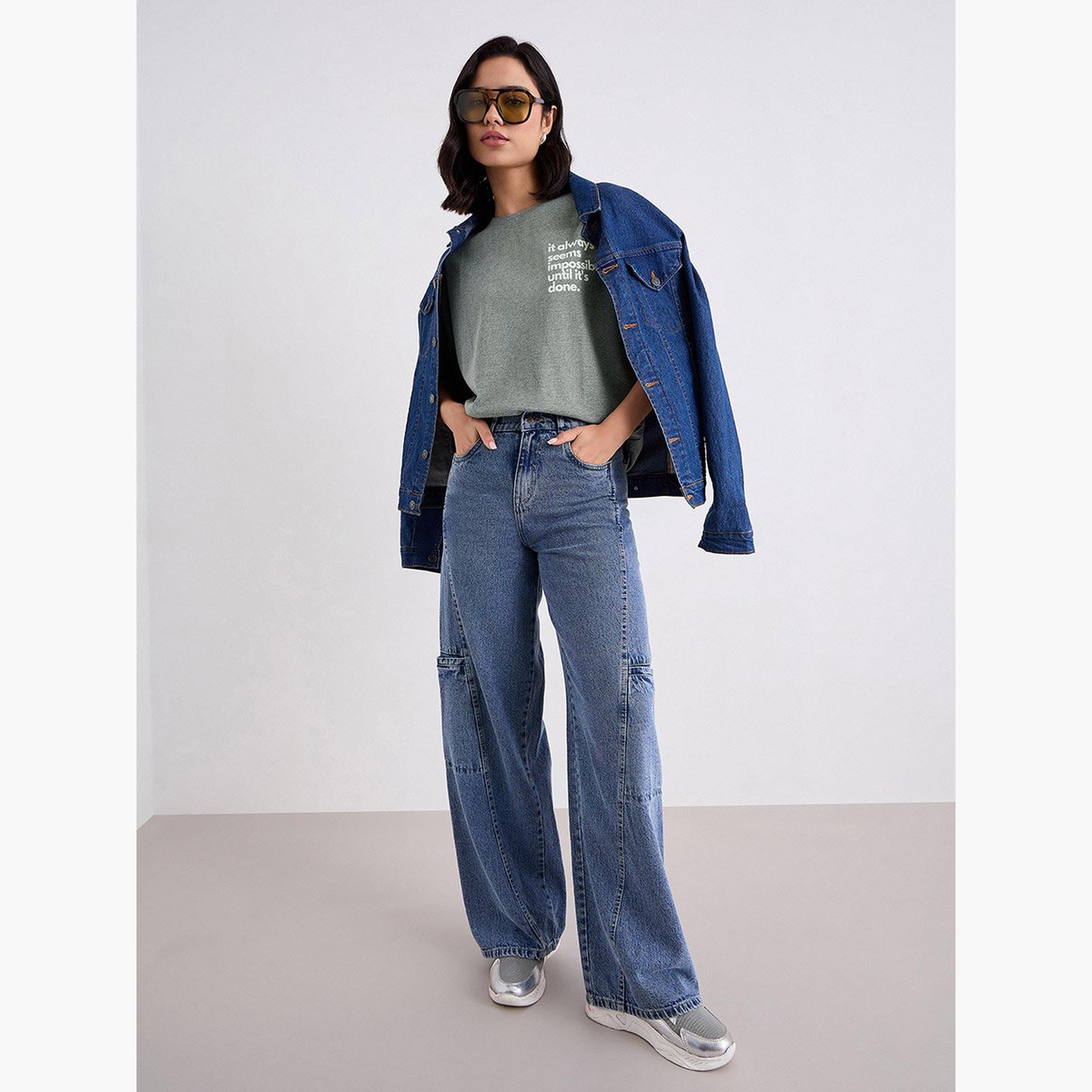 Styli Slogan Print Round Neck Oversized T-Shirt-women-clothing-tshirts-image-2