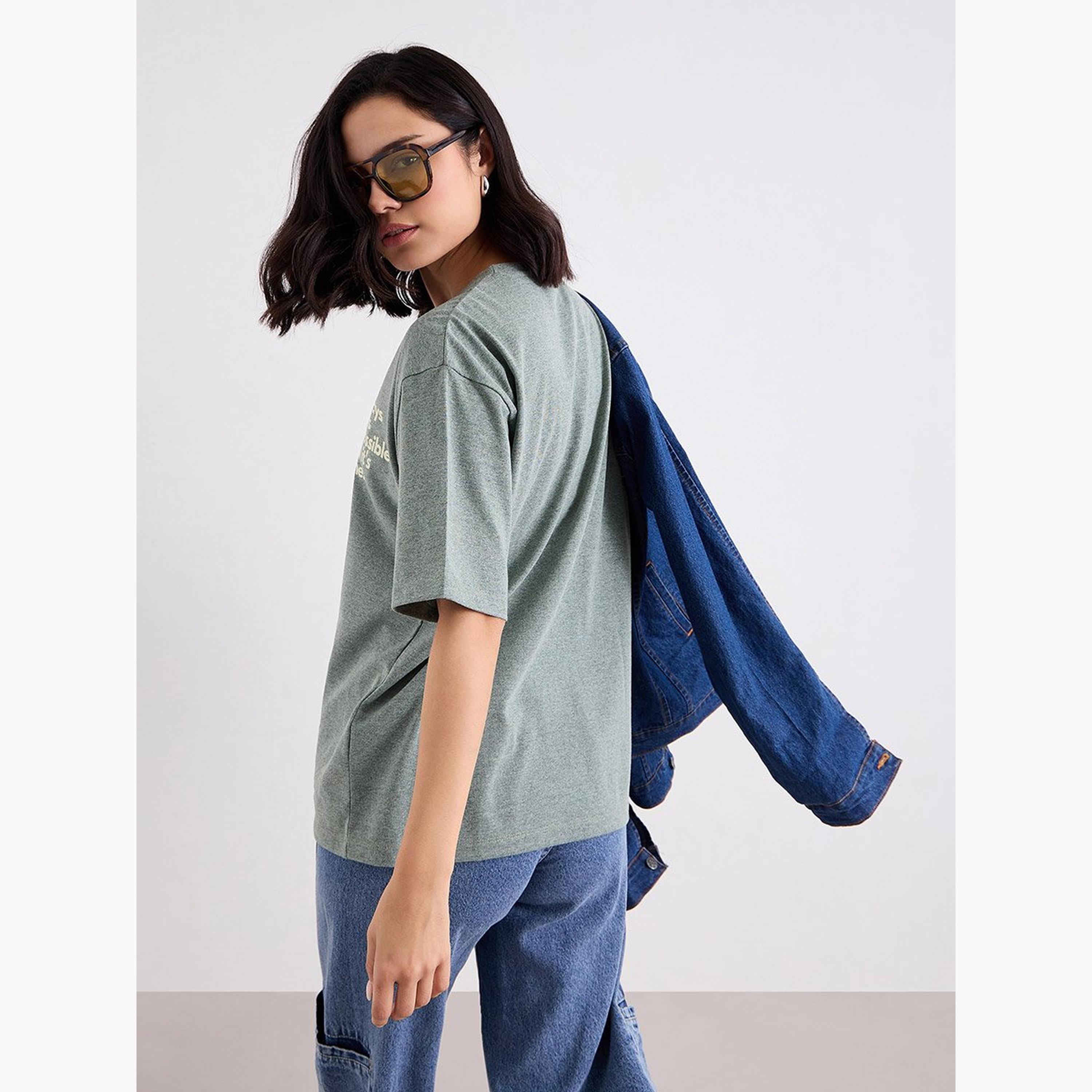 Styli Slogan Print Round Neck Oversized T-Shirt-women-clothing-tshirts-image-5