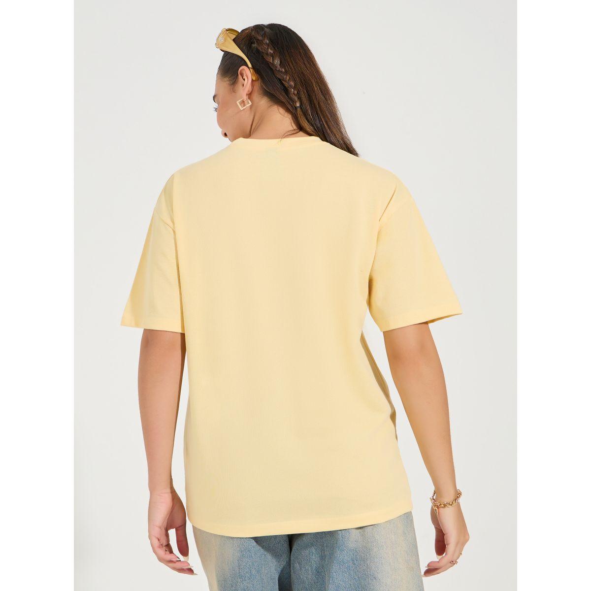 Styli Oversized Slogan Print T-Shirt with Dropped Shoulder-women-clothing-tshirts-image-6