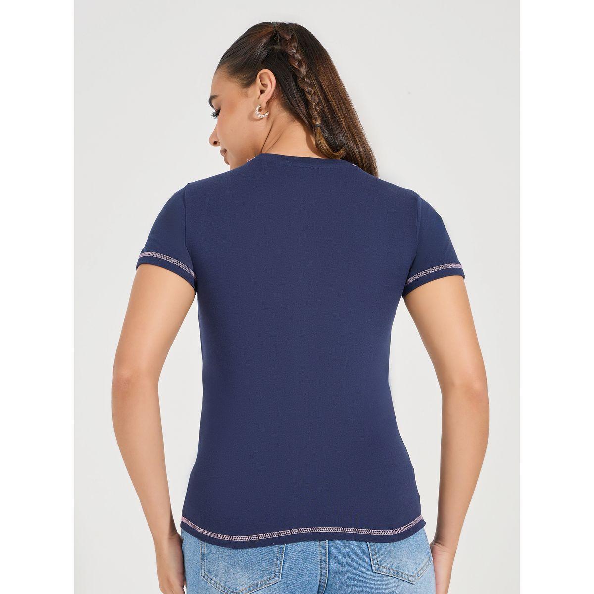 Styli Regular Fit Summer Daze Contrast Stitch T-shirt-women-clothing-tshirts-image-4