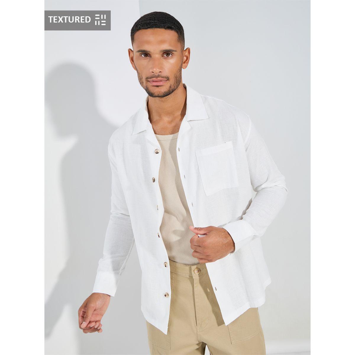 Styli Cotton Long Sleeves Resort Collar Shirt-men-clothing-shirts-image-1