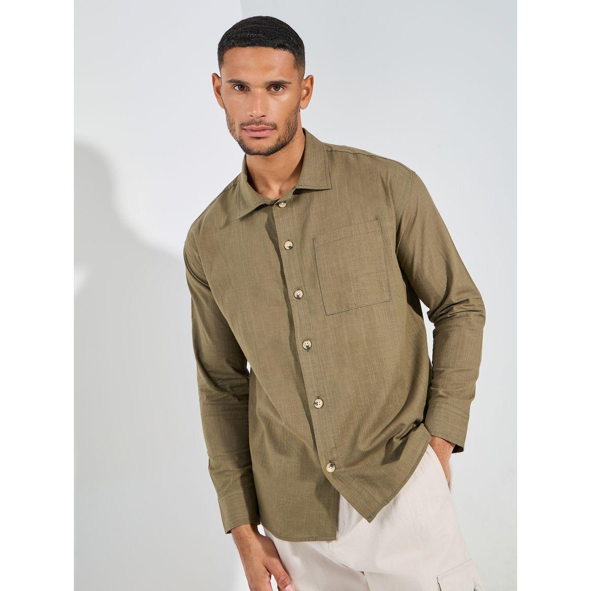 Styli Cotton Long Sleeves Resort Collar Shirt-men-clothing-shirts-image-3