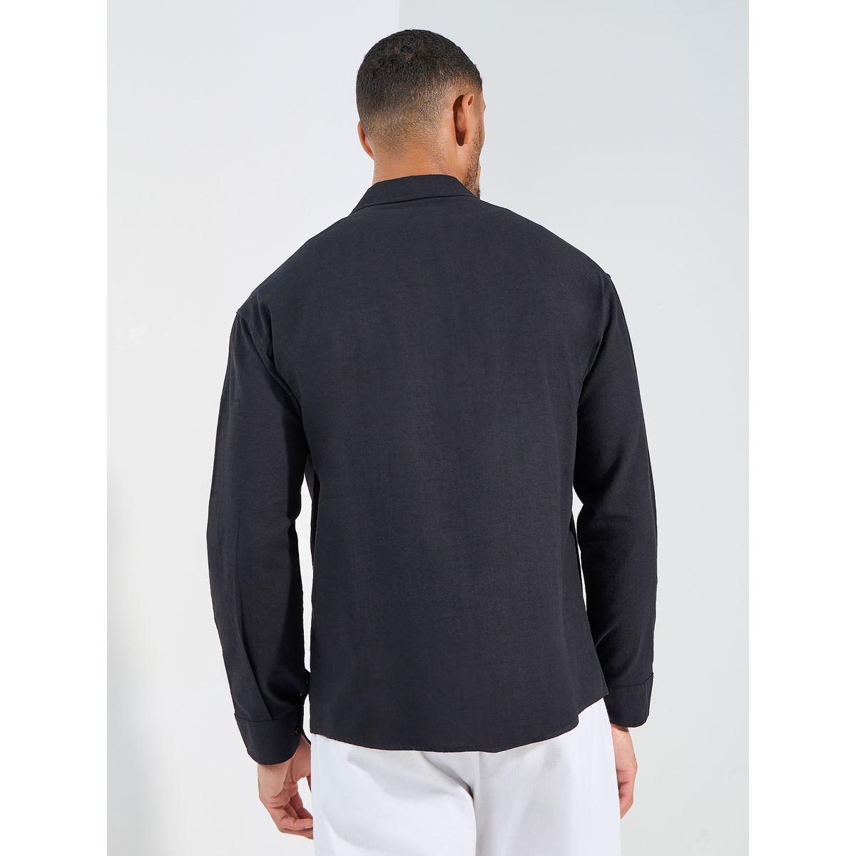 قميص بياقة ريزورت واكمام طويلة-men-clothing-shirts-image-5