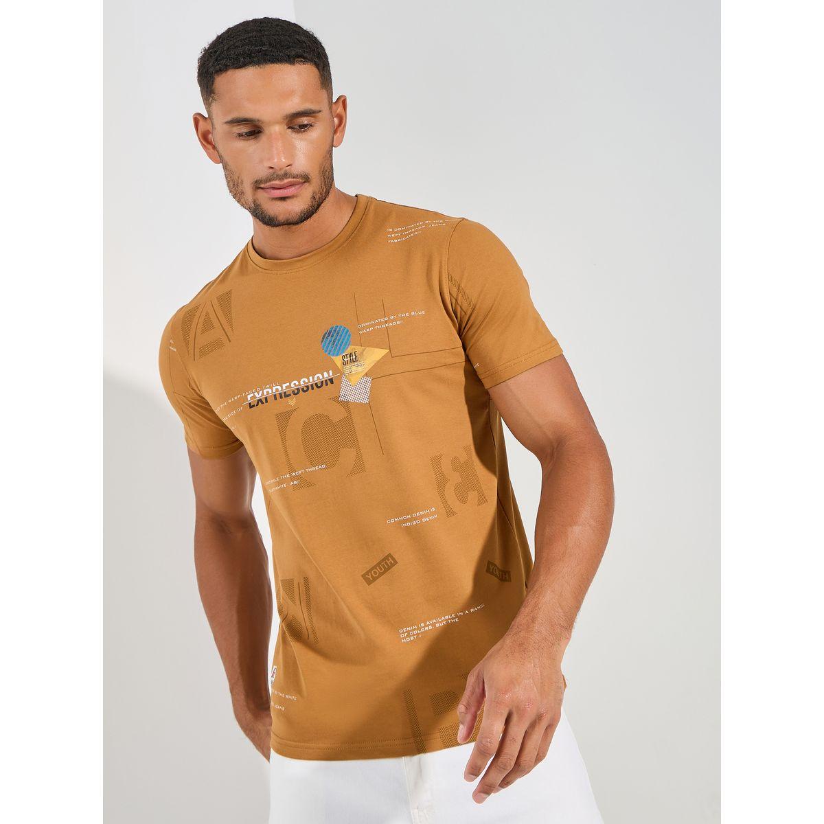 تيشيرت مطبع بطبعة جرافيك فورت كولينز × ستايلي-men-clothing-tshirtsandpolos-tshirts-image-1