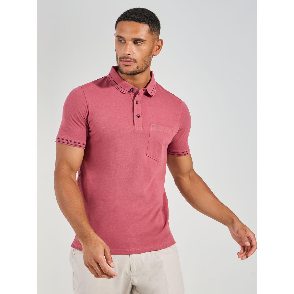 Fort Collins X Styli  Basic Pique Polo with Pocket & Tipping Detail-men-clothing-tshirtsandpolos-tshirts-image-1