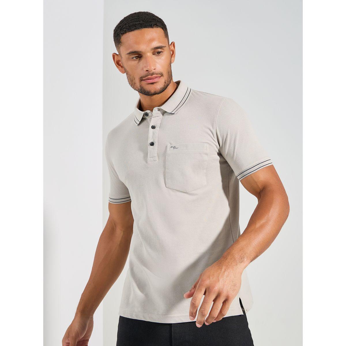 Fort Collins X Styli  Basic Pique Polo with Pocket & Tipping Detail-men-clothing-tshirtsandpolos-tshirts-image-1