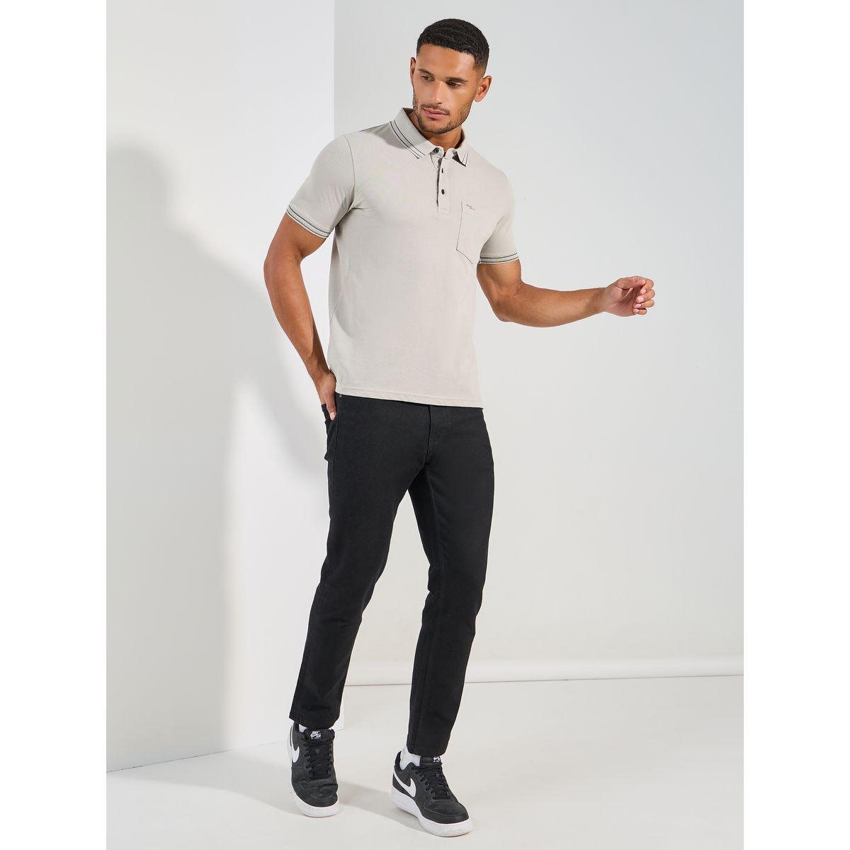 Fort Collins X Styli  Basic Pique Polo with Pocket & Tipping Detail-men-clothing-tshirtsandpolos-tshirts-image-2