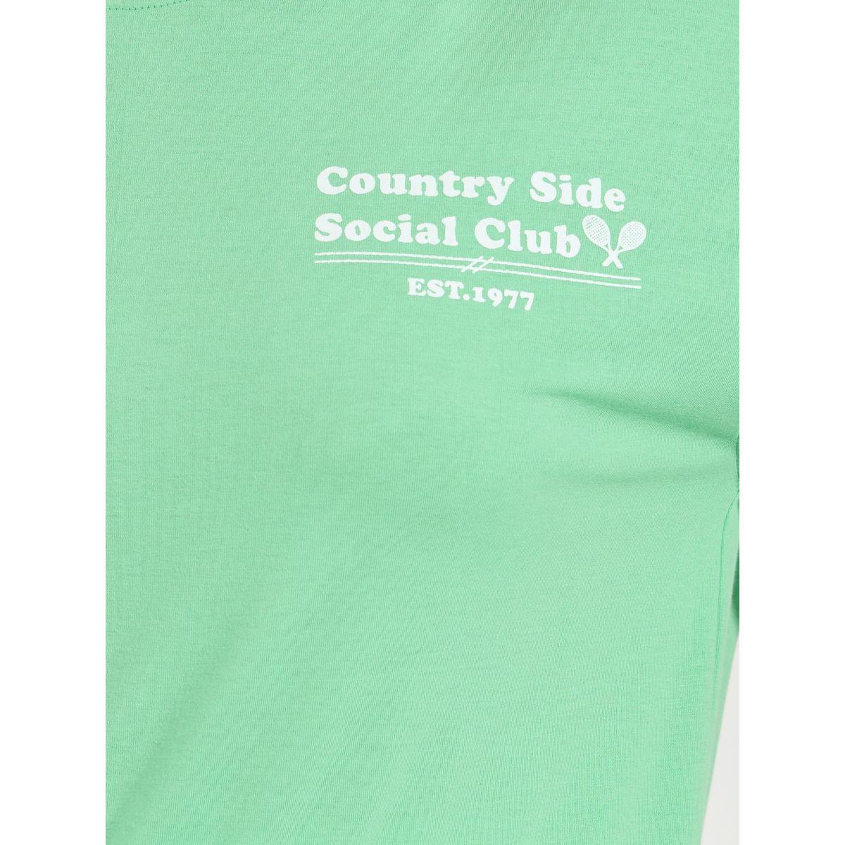 Styli Oversized Slogan Print Contrast Stitch T-Shirt with Dropped Shoulder-women-clothing-tshirts-image-4