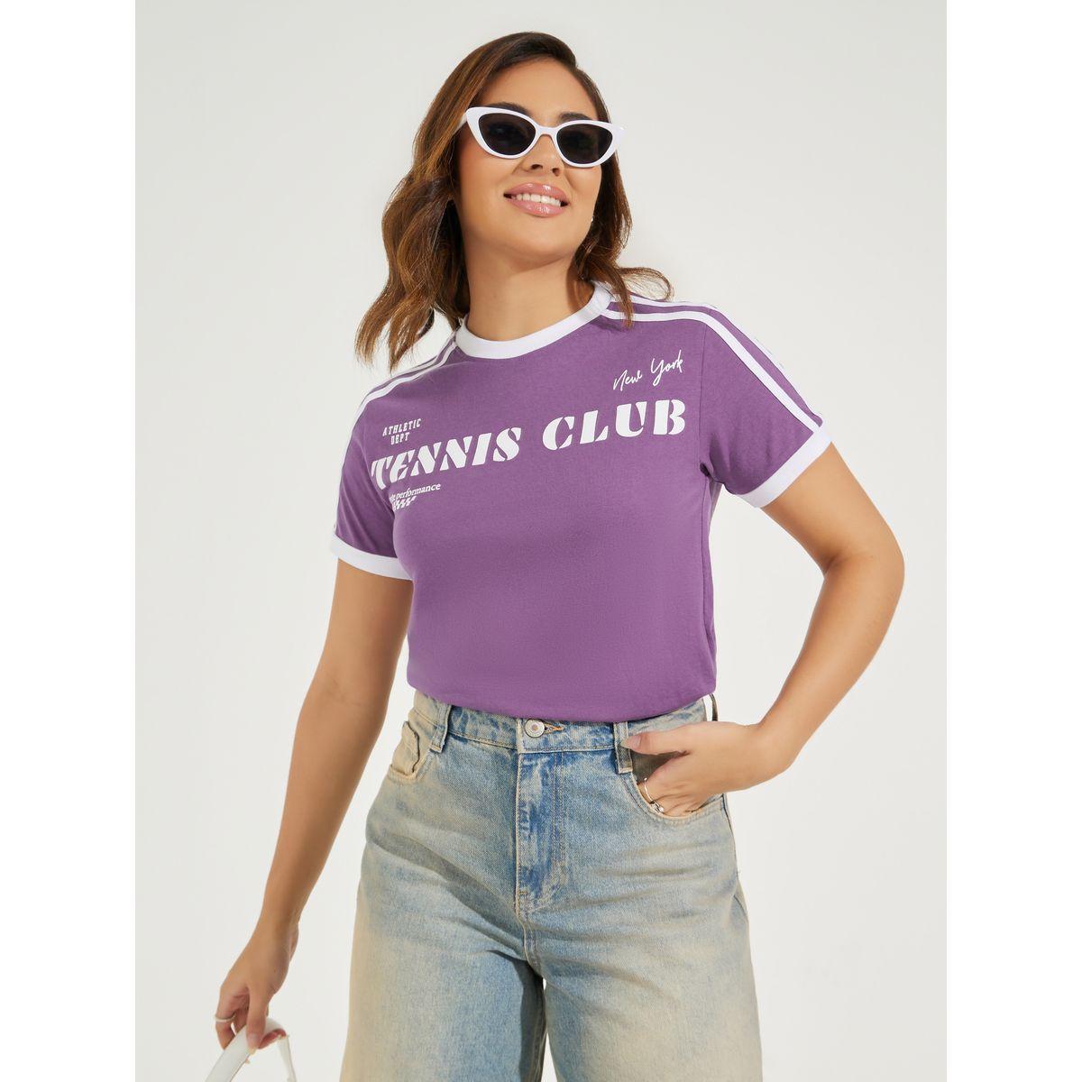 تيشيرت مطبع بكتابة وقصة مريحة-women-clothing-tshirts-image-1