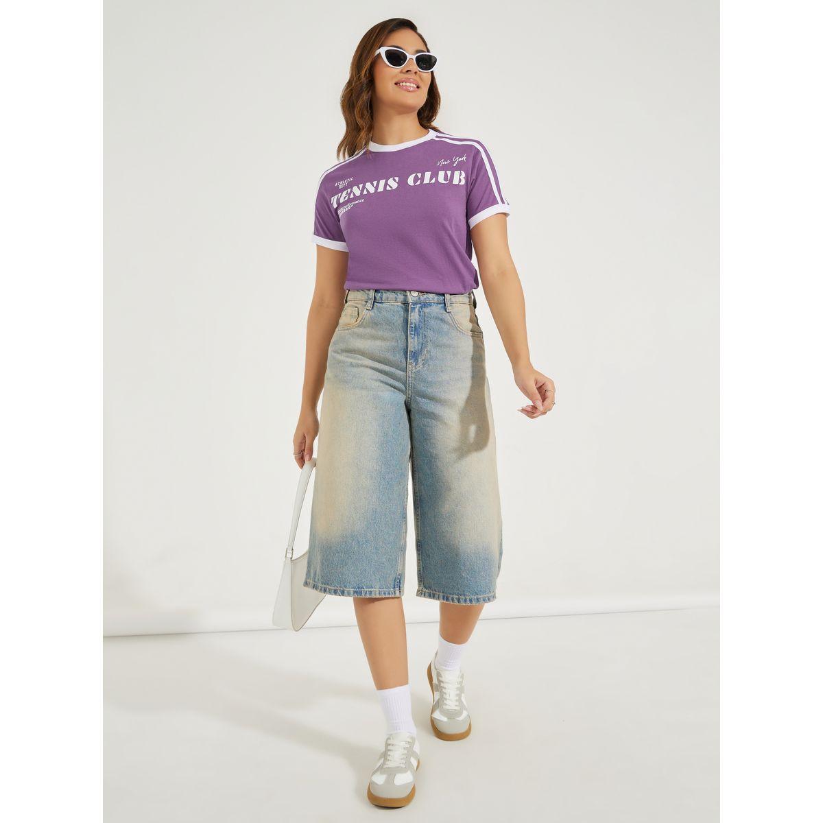 تيشيرت مطبع بكتابة وقصة مريحة-women-clothing-tshirts-image-3