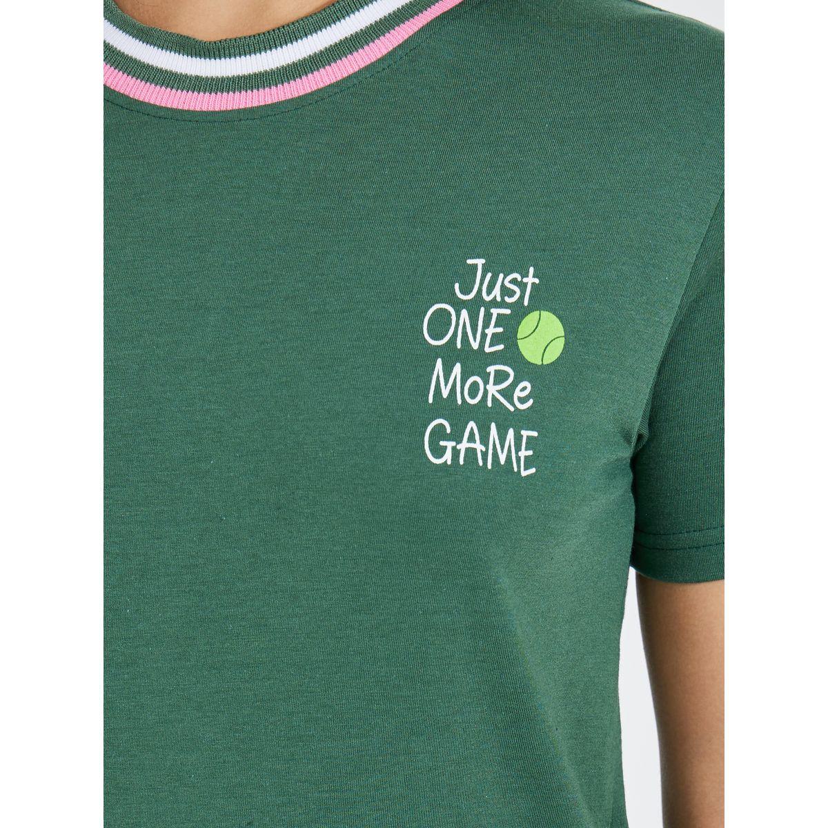 Styli Regular Fit Just One More Game Print T-Shirt-women-clothing-tshirts-image-4
