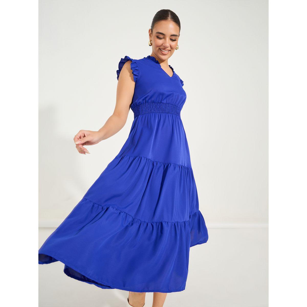 Styli Sleeveless Tiered Midi Dress with Ruffled Detail-women-clothing-dresses-image-5