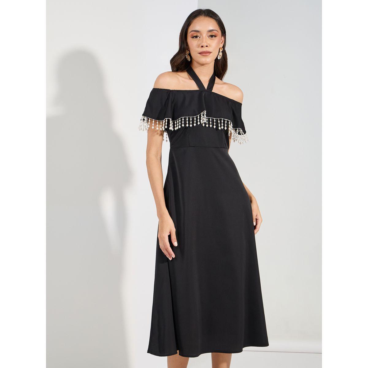 Styli Halter Cold Shoulder Embellished Midi Dress-women-clothing-dresses-image-2