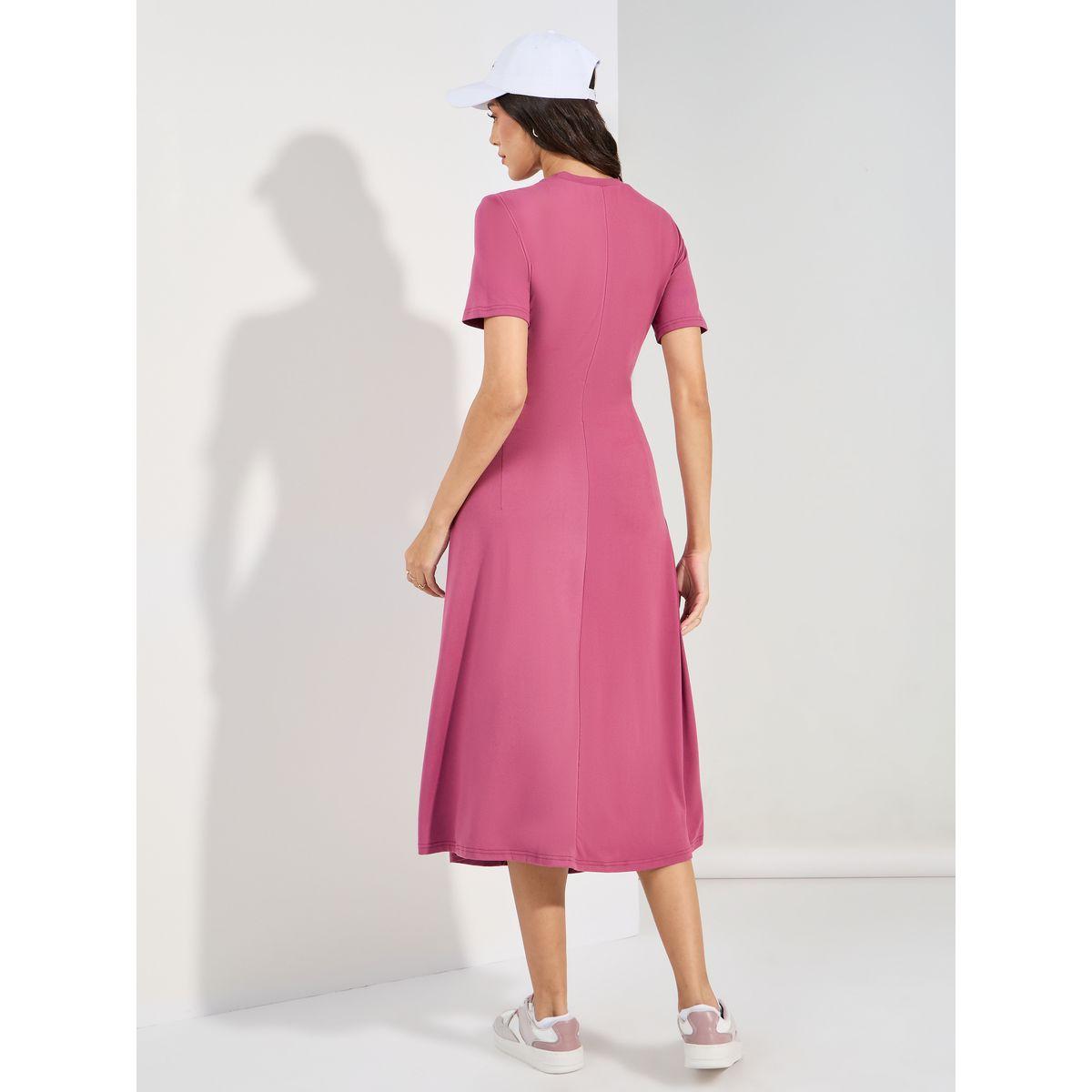 Styli Graphic Print Fitted Waist T-Shirt Midi Dress-women-clothing-dresses-image-4