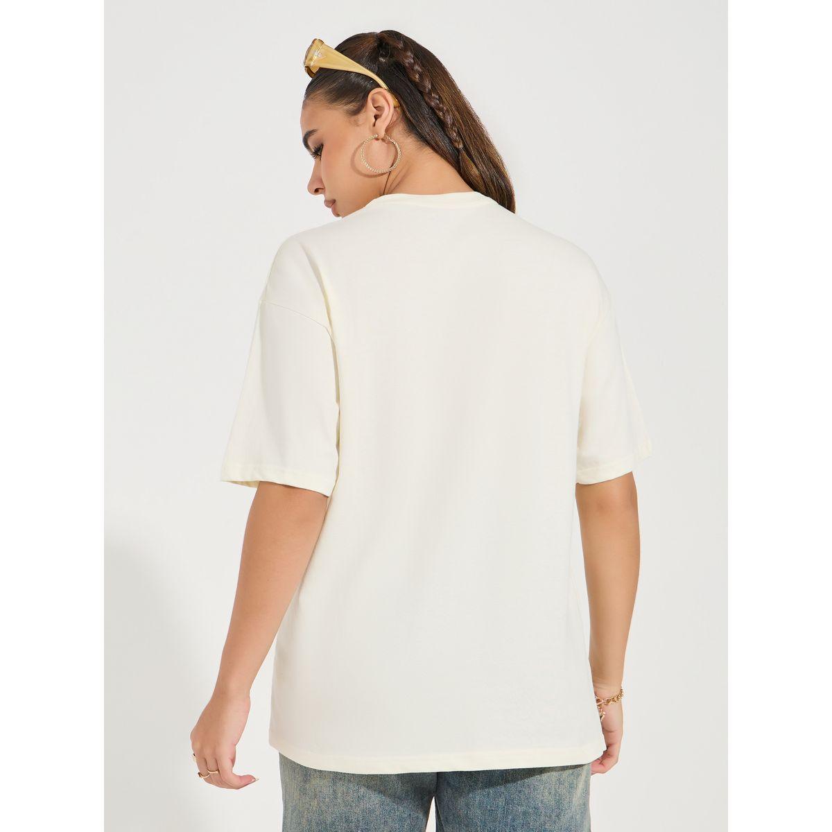 تيشيرت فضفاض بطبعة جرافيك واكتاف منخفضة-women-clothing-tshirts-image-5