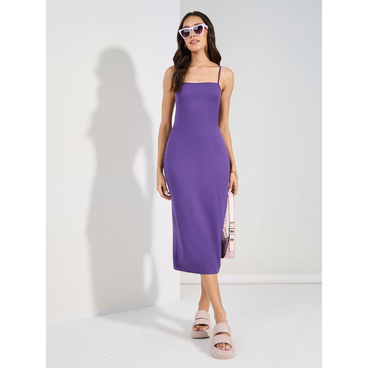 Styli Cross Over Back Strap Bodycon Midi Dress-women-clothing-dresses-image-1