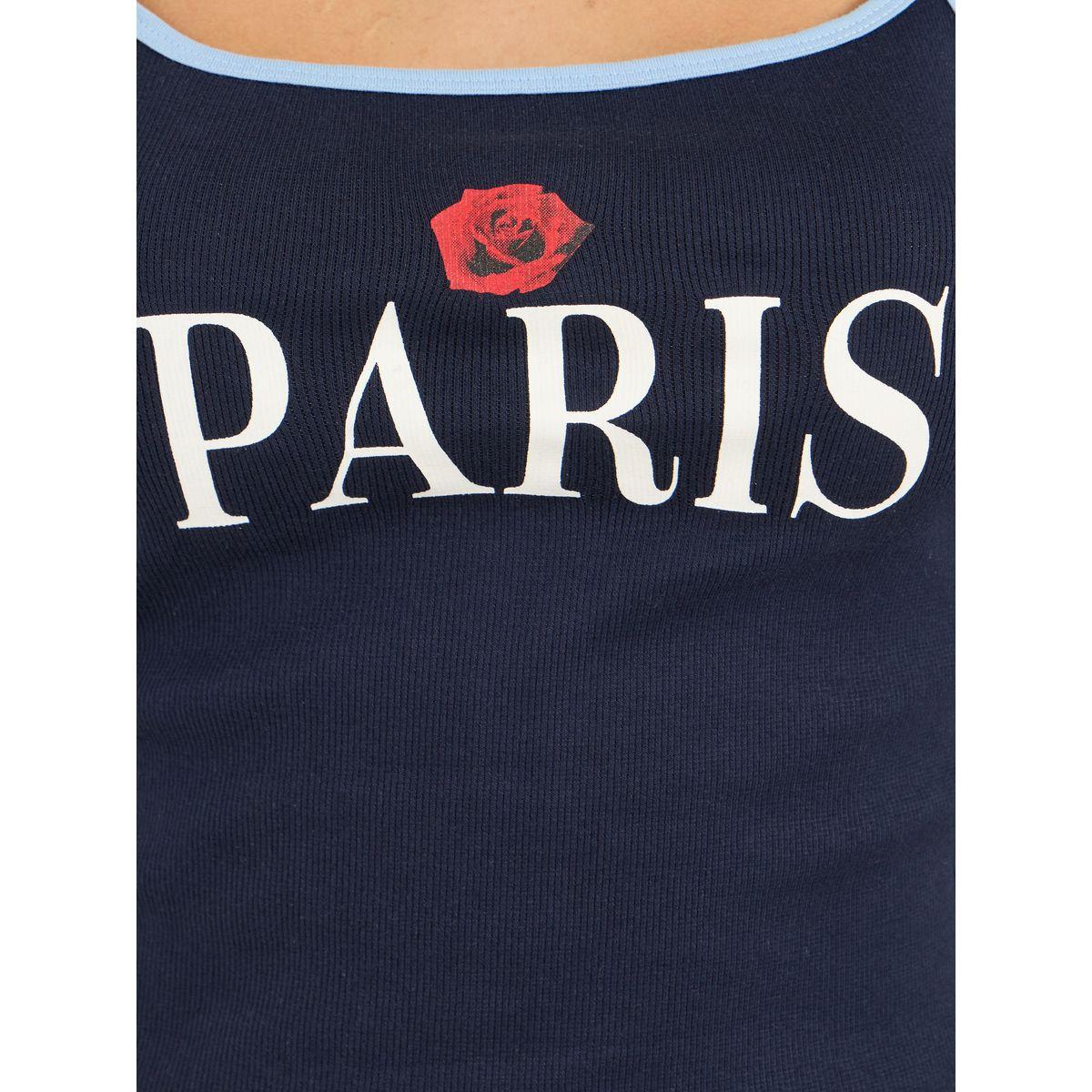 بلوزة كامي مُجسمة بتفاصيل مُضلعة وطبعة جرافيك-women-clothing-tshirts-image-3