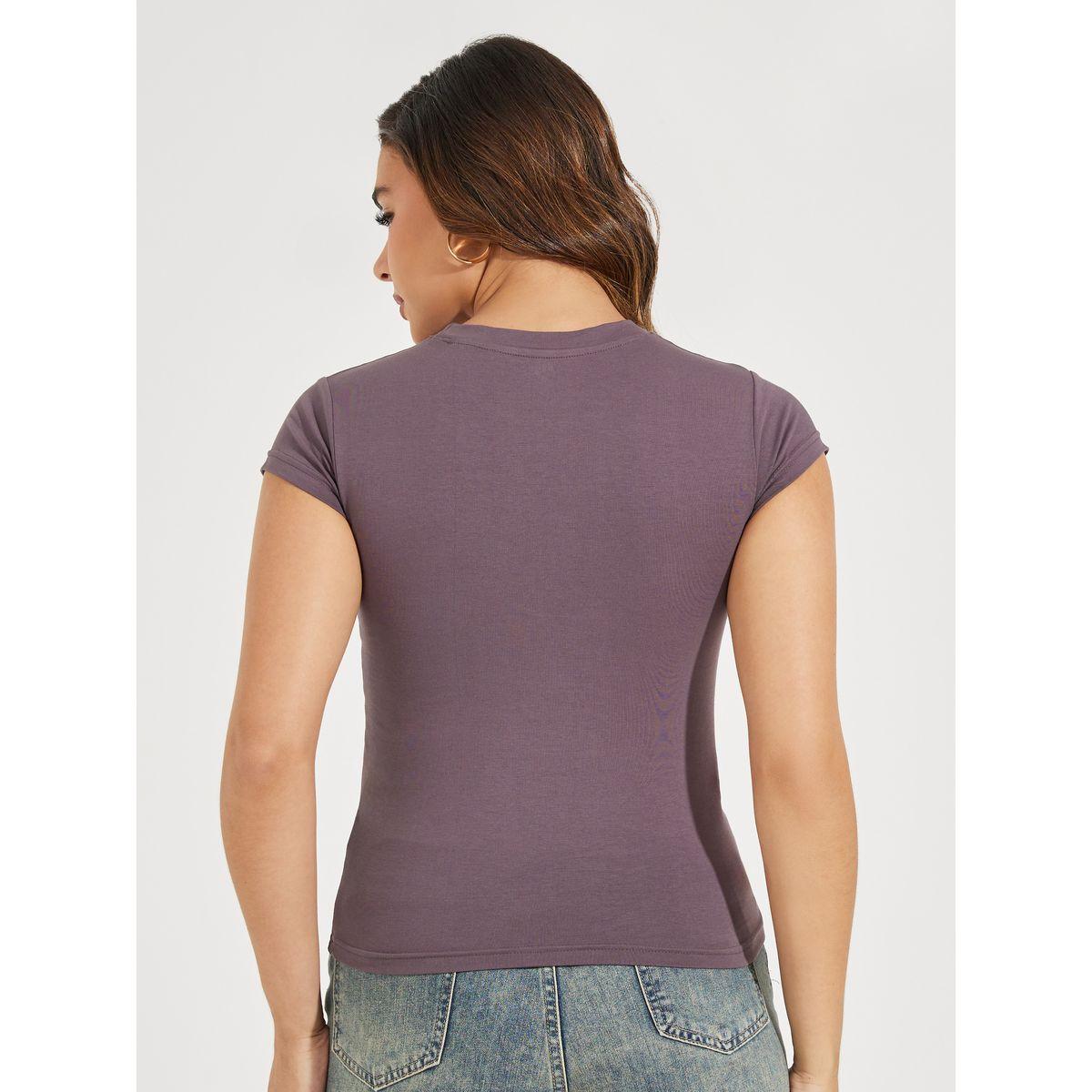Styli Cotton Lycra Fitted Florence Graphic Print T-Shirt-women-clothing-tshirts-image-5