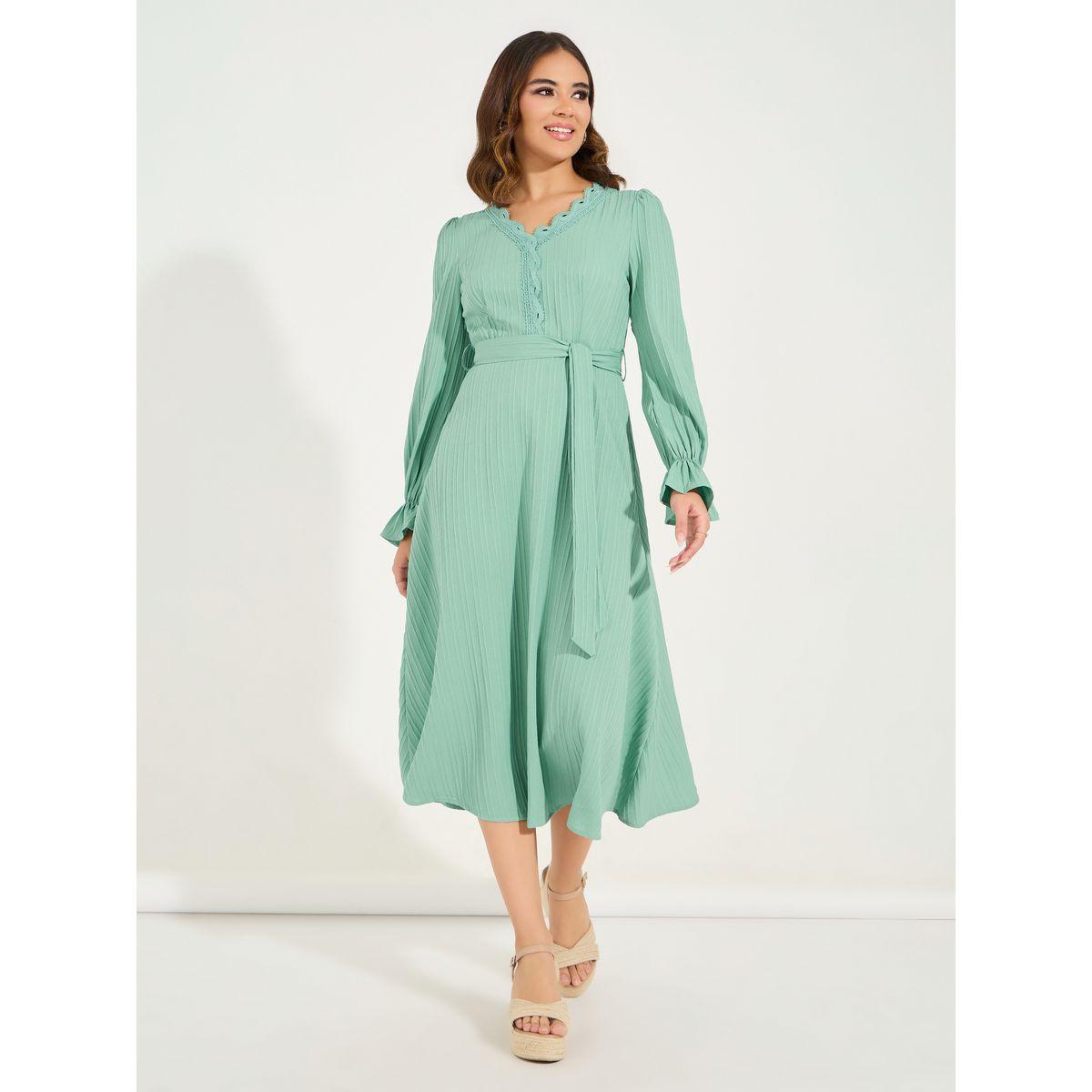 فستان ميدي بتصميم خاص مع اكمام طويلة-women-clothing-dresses-image-6