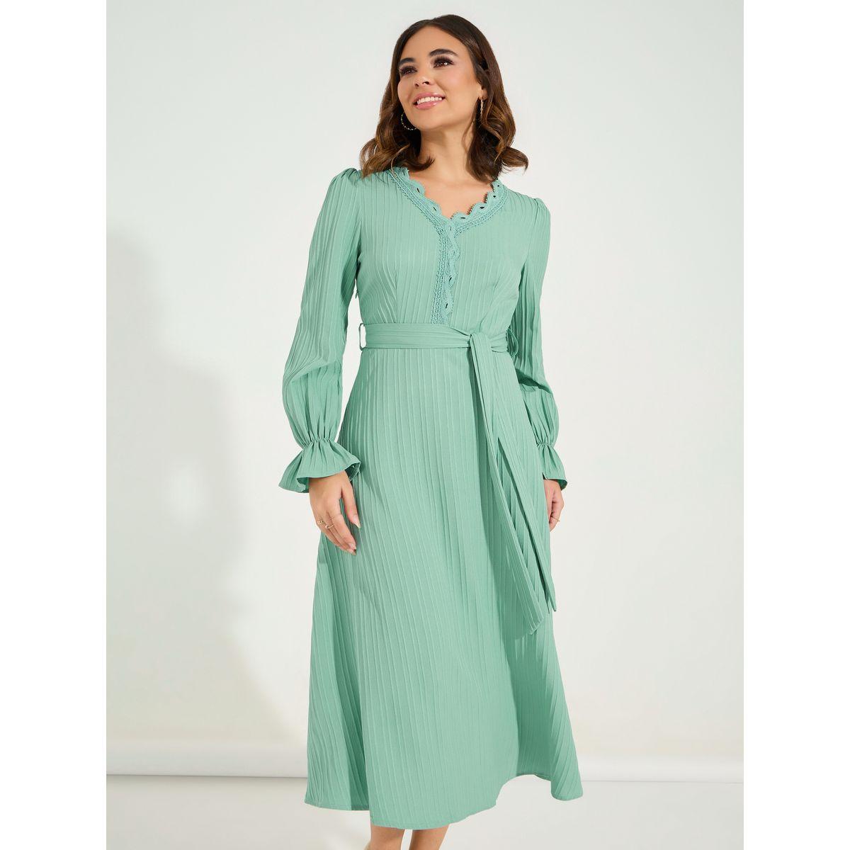 فستان ميدي بتصميم خاص مع اكمام طويلة-women-clothing-dresses-image-5