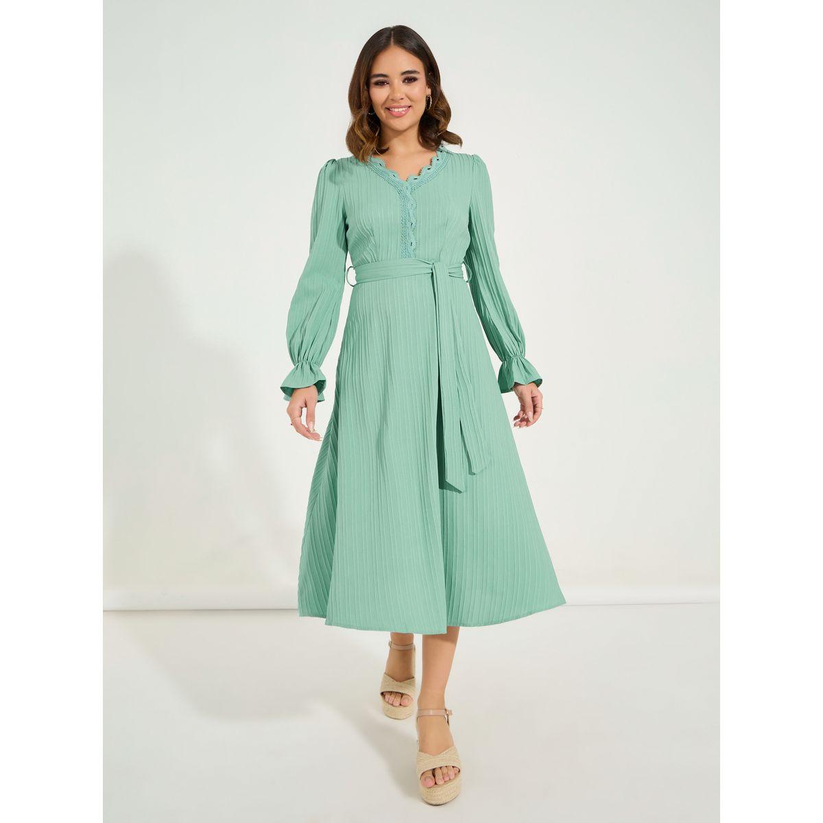 فستان ميدي بتصميم خاص مع اكمام طويلة-women-clothing-dresses-image-3