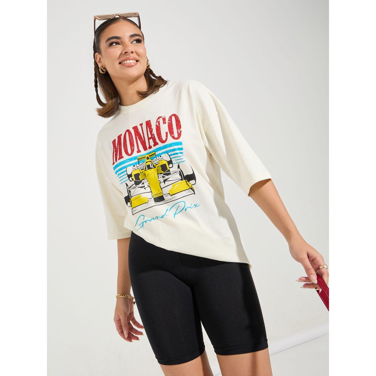 تيشيرت فضفاض بطبعة جرافيك واكتاف منخفضة-women-clothing-tshirts-image-3