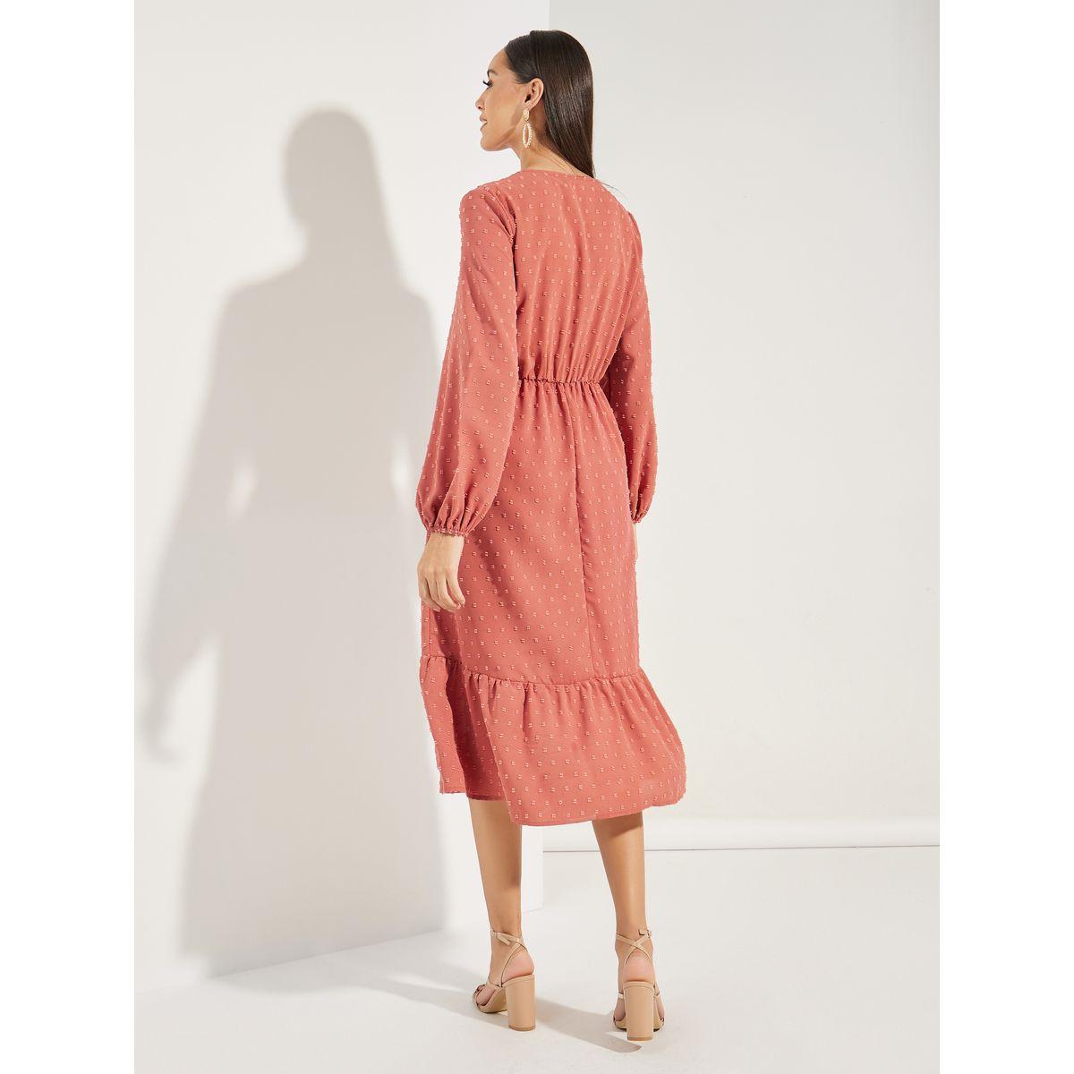 Styli Dobby Lace Insert A-Line Midi Dress-women-clothing-dresses-image-4