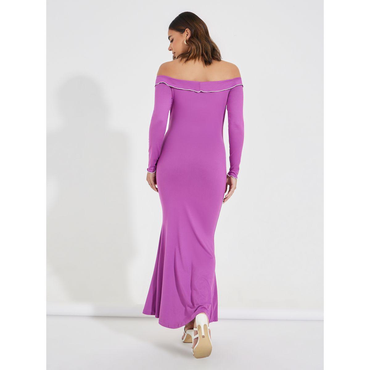 فستان طويل باكتاف مكشوفة وحافة ميرميد-women-clothing-dresses-image-6