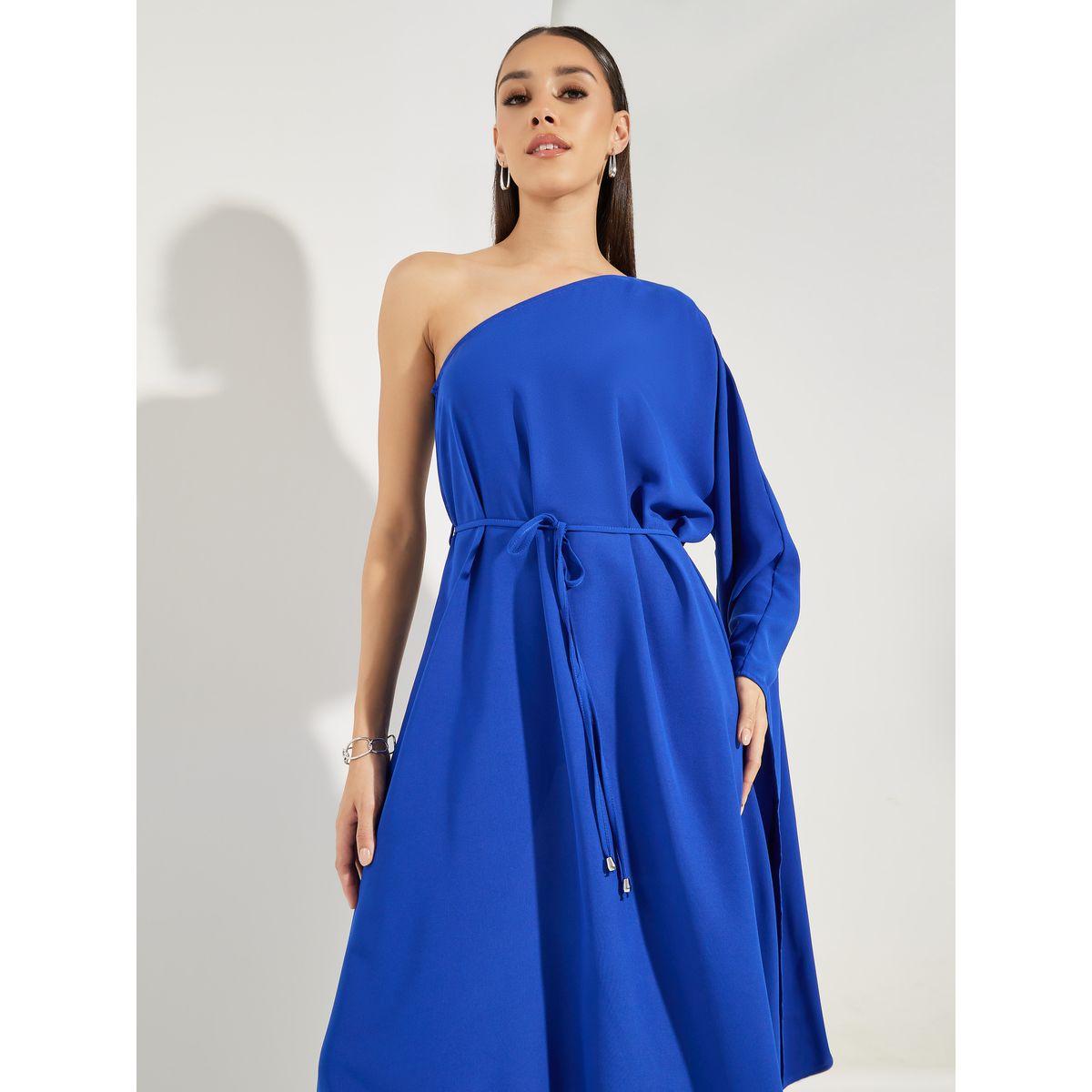 Styli Solid One Shoulder  Maxi Dress-women-clothing-dresses-image-2