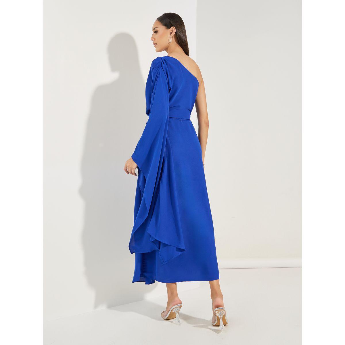 Styli Solid One Shoulder  Maxi Dress-women-clothing-dresses-image-4